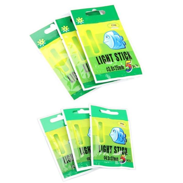 

fishing accessories 50pcs 25mm/37mm night fluorescent float lightsticks glow sticks for