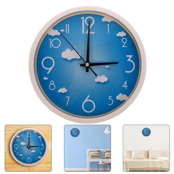 

wall clocks hanging clock battery operated cloud pattern decorative
