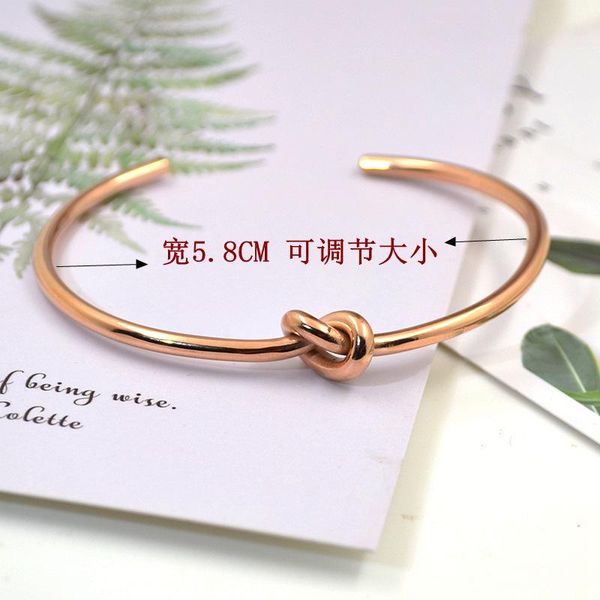 

cuff design titanium steel simple knot lovers bangle/bracelet,opening bracelet for woman,three colors, never fade, White