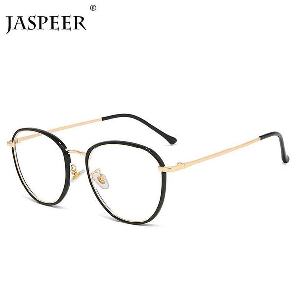 

fashion sunglasses frames jaspeer anti blue rays computer glasses men light coating gaming for protection eye retro spectacles women, Black