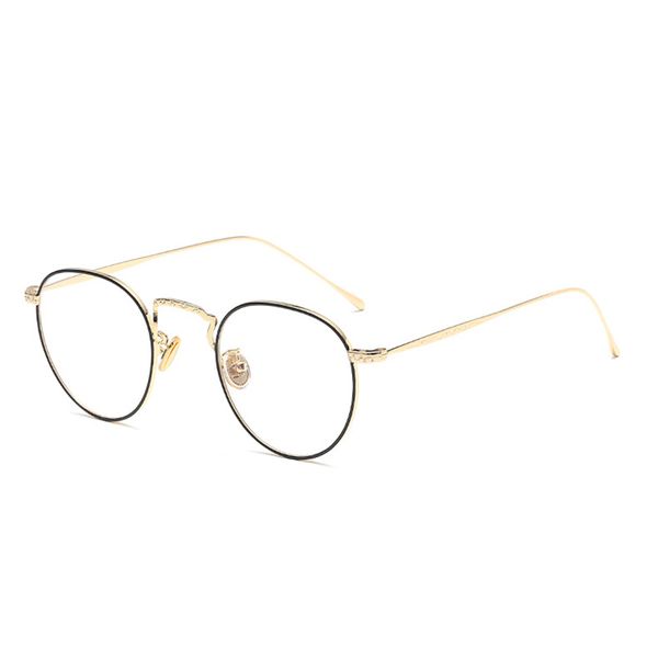 

luxury designer retro titanium eyeglass vintage gentle brand optic prescription liberty eyeglasses frame oculos de grau with 52039, White;black