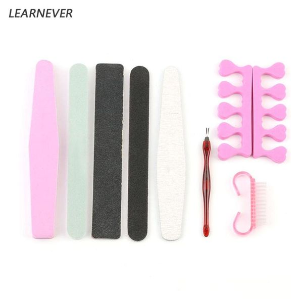 

nail art kits learnever manicure tool set of 8 polished strips bars file brush set.