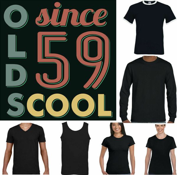 

62nd birthday man old style cool school 1959 funny 62 year gift, White;black