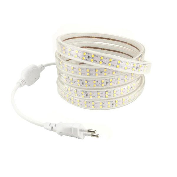 

leds/m led strip lights lighting ac 220v with eu power cord 1m 2m 3m 5m 10m 15m 20m 30m for shopping hall el bedroom strips