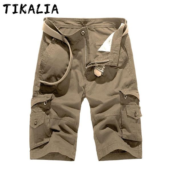 

summer shorts mens casual cargo cotton knee length short pants men multi-pockets work trousers fashion clothing men's, White;black