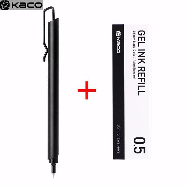 

gel pens kaco klip metal press pen high-end sign 0.5mm ballpoint frosted heavy feel for business ol students gift