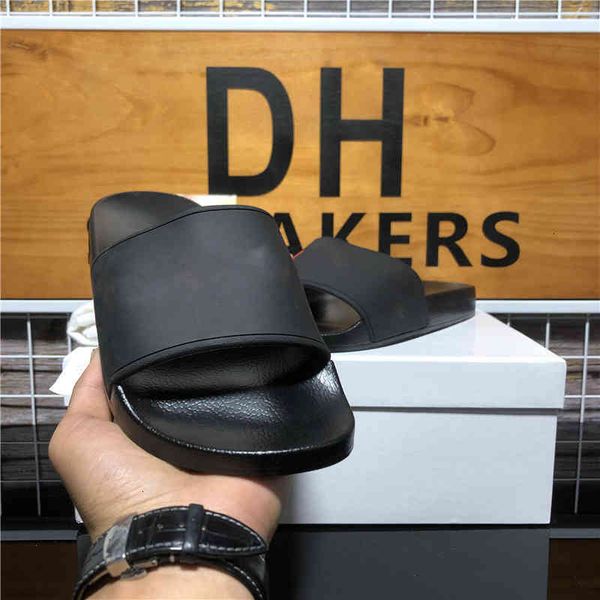 

slippers pairs fashion rubber designer slide slipper gear bottoms mens striped sandal causal non-slip summer huaraches platform, Black