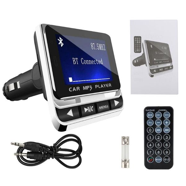 

car audio bluetooth adapter wireless mp3 player transmitter with 1.4 inches screen