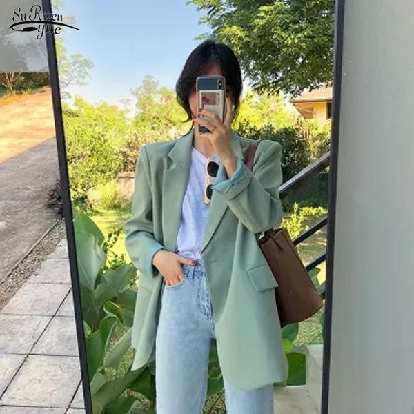 

women's jackets female jacket loose elegant lazy suit fashion office lady slim woman blouse 2021 spring casual solid long-sleeved16103, Black;brown