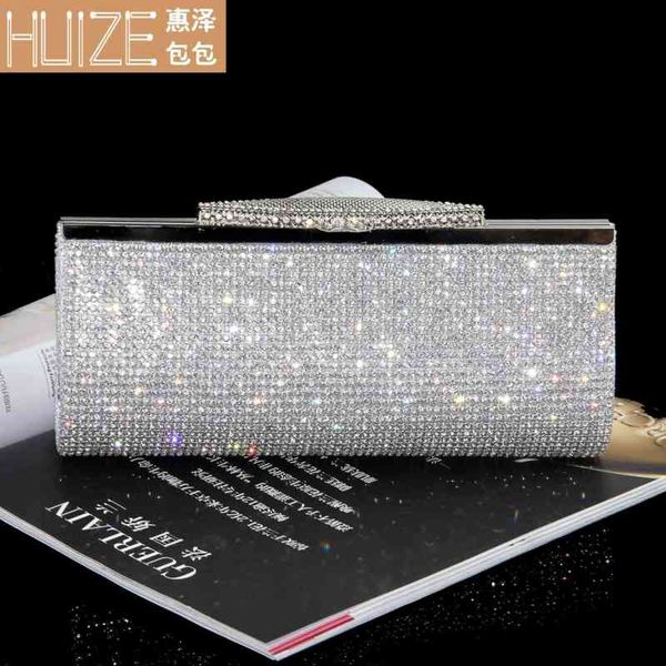 

style dinner fashion personality inlaid diamond wind lady hand bag
