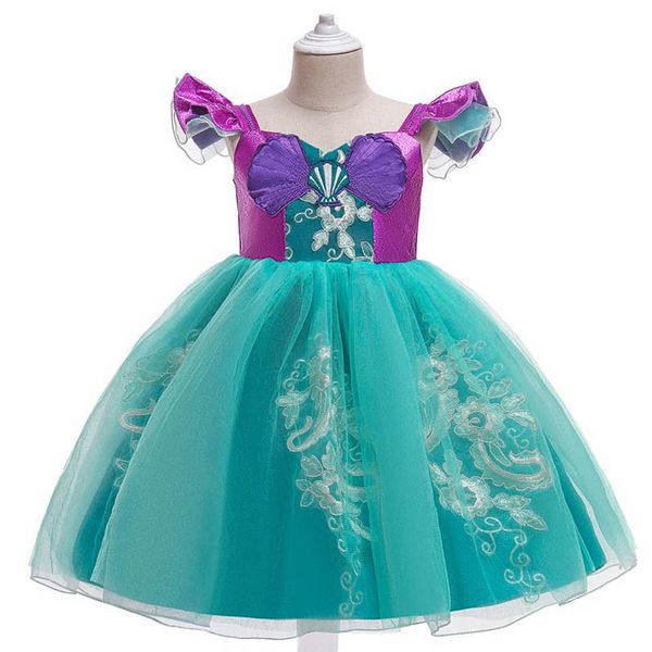 

girls dresses kids clothes children clothing embroidered skirt party formal dress ball gown b8223, Red;yellow