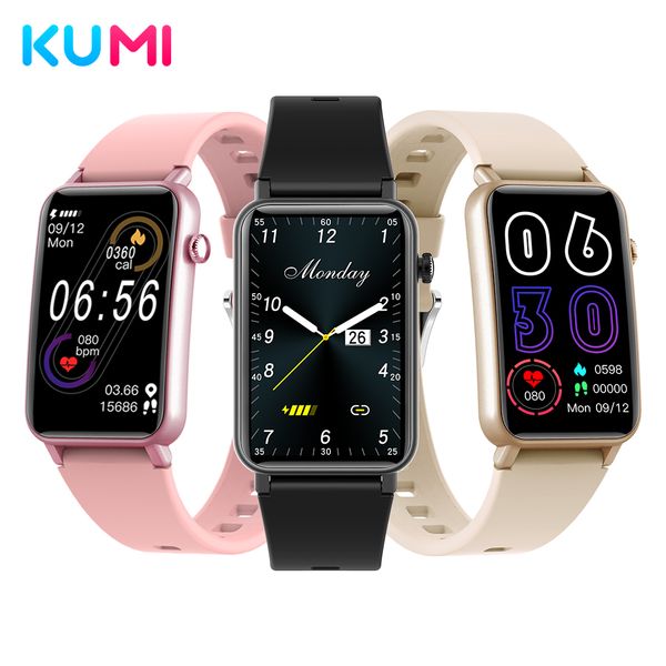

kumi u3 1.57 men smart watch sport fitness heart rate blood oxygen monitor ip68 waterproof women smartwatch for ios androidg, Slivery;brown