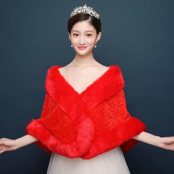 

wraps & jackets size bridal red faux fur winter wedding coats in stock jacket shrug shawl accessories, White
