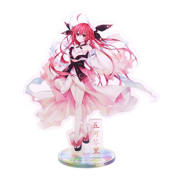 

keychains date a live keychain man acrylic standing key chain women holder cute couple keyring tokisaki kurumi ring wedding brelok, Silver