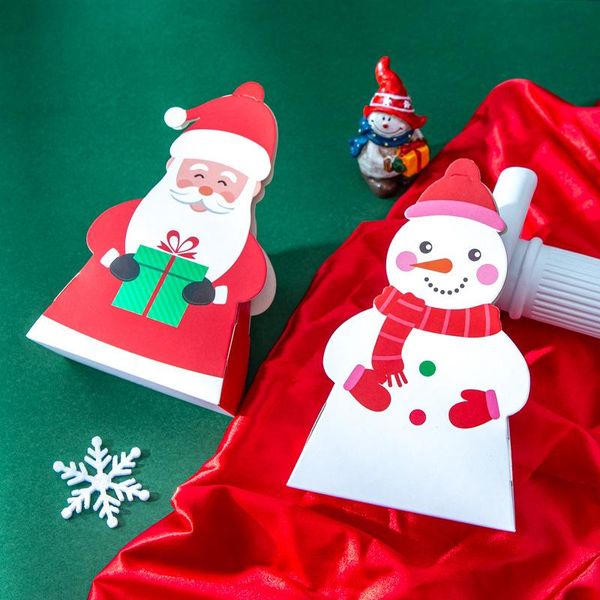 

gift wrap 5pcs santa claus kraft paper candy dragee box cookies treats boxes christmas wedding birthday party supplies year 2022