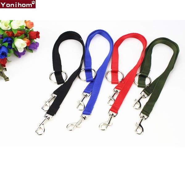 

dog collars & leashes leash for dogs 2 walking running nylon pet two double coupler twin lead puppy chihuahua yorki