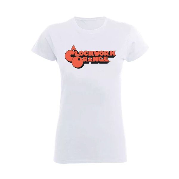

ladies a clockwork orange official logo women ladies tshirt, White;black