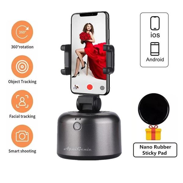 

selfie monopods apai genie ii 360Â° rotation smart stick auto face object tracking camera tripod holder shooting mount support android ios