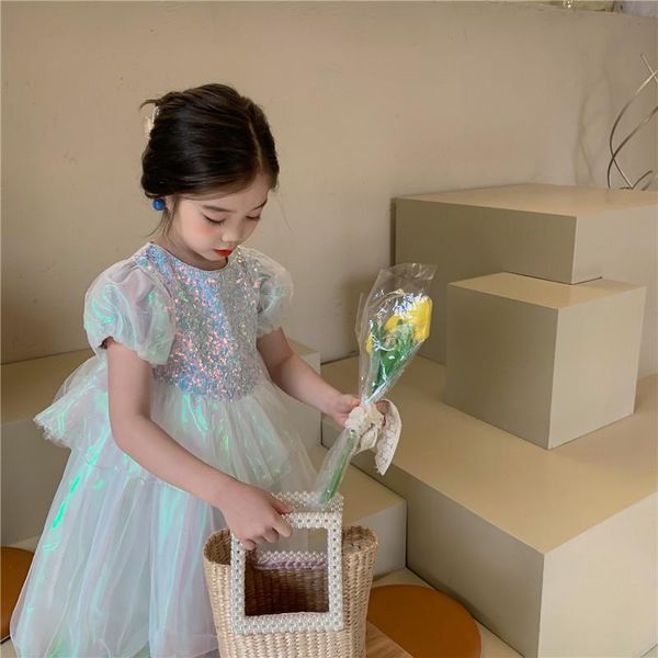 

summer arrival girls fashion princess paillette dress kdis party dresses baby girl girl's, Red;yellow