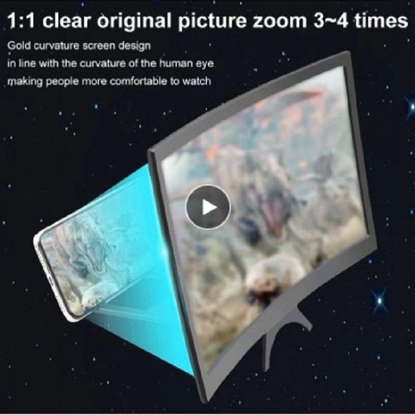 

cell phone mounts & holders curved hd screen enlarged 3~4 times your hands adjust the viewing angle care for health strong pr