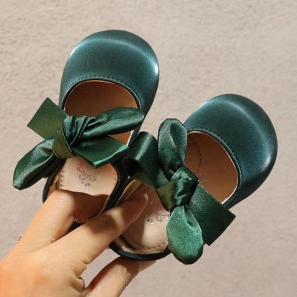 

est summer kids shoes 2021 fashion leathers sweet children casual for girls toddler baby breathable hollow out bow athletic & outdoor, Black
