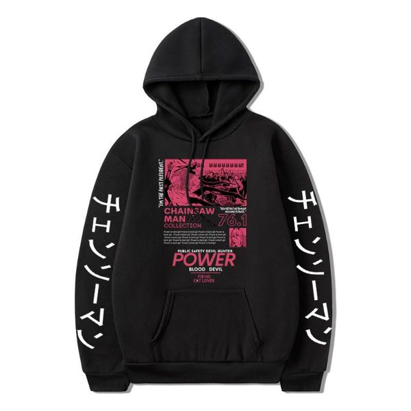 Japan Anime Chainsaw Man Power Sweatshirt Manga Denji Pullover übergroße Hoodie Boy Girl Kleider