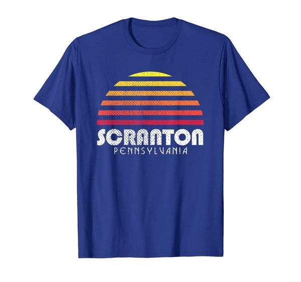

scranton pa shirt - retro vintage style distressed sunset, White;black