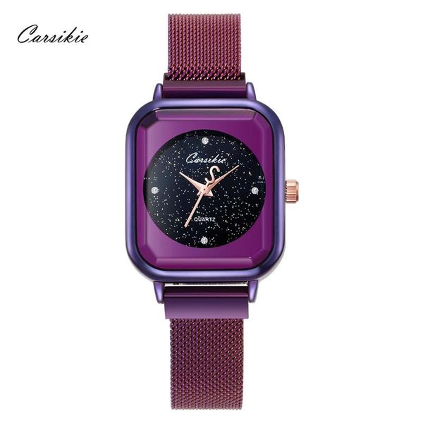 

wristwatches magnetic luxury womens watches female wristwatch, Slivery;brown