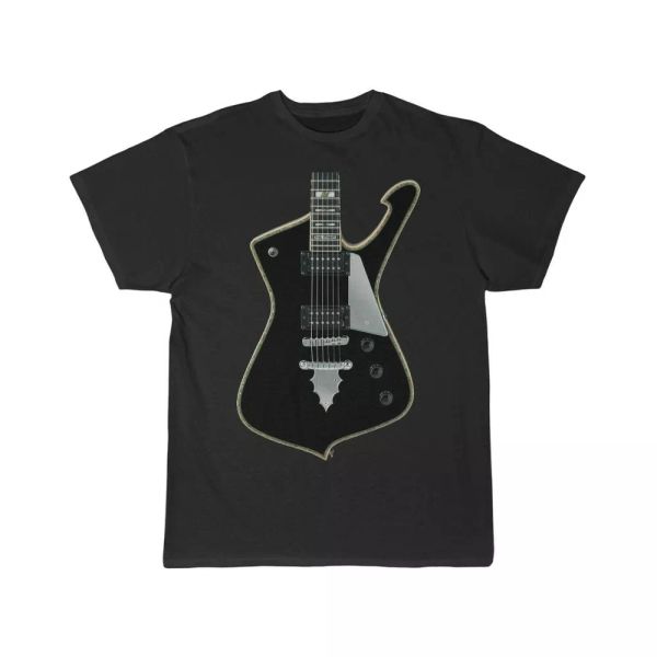 

kiss paul stanley ps-10 iceman guitar men's short sleeve t shirt, White;black