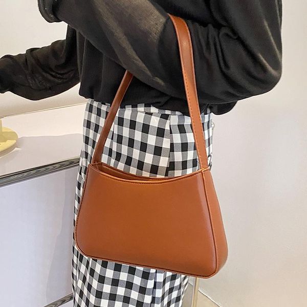 

evening bags cute solid color small pu leather shoulder for women 2021 summer simple handbags and purses female travel totes