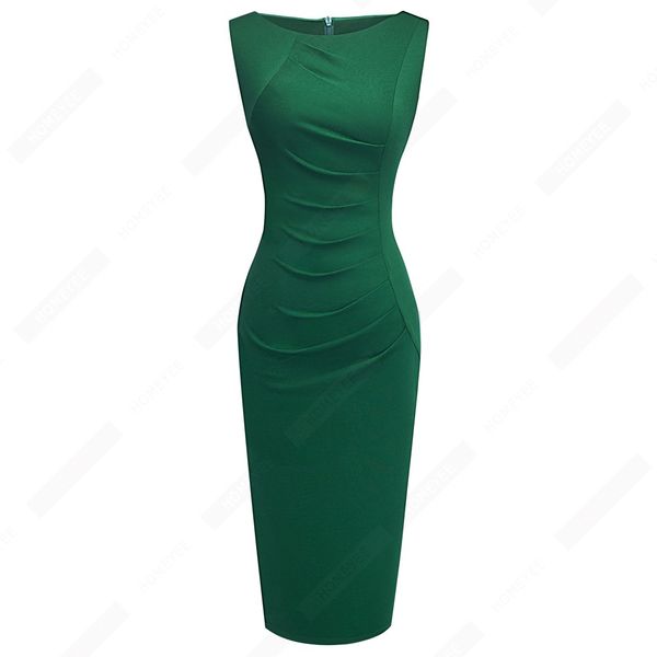 

2021women elegant fashion solid color wear to work dresses business office vinatge bodycon formal dress eb600, Black;gray