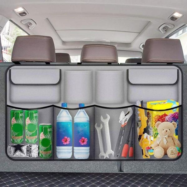 

car organizer suv large capacity trunk adjustable backseat cargo seat bag multifunctional hanging net back foldable storage o8z5