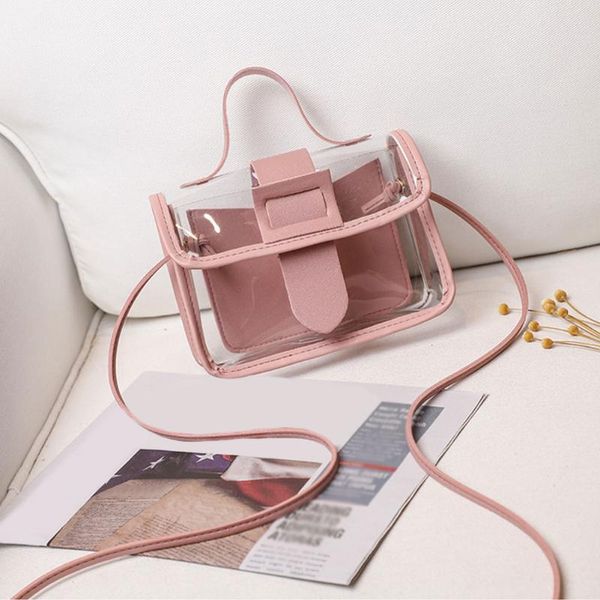 

duffel bags transparent handbag casual adjustable strap purse fashion pu leather portable women shoulder bag ladies crossbody messenger