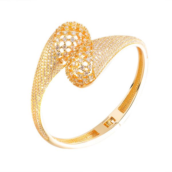 

fashionable antique snake head hollow micro inlaid bracelet small luxury party birthday gift lovers like, Golden;silver