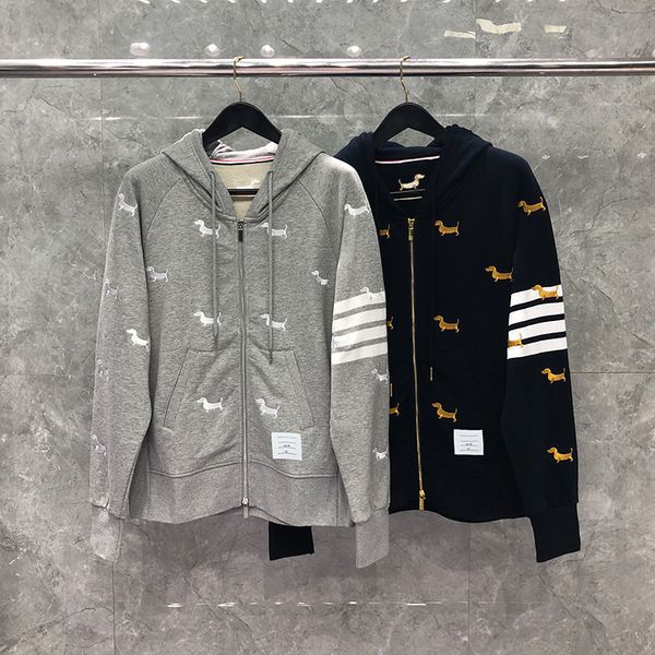 

men's hoodies & sweatshirts 2021 men's hoodie, fashion brand clothing, dog embroidered jacket, loose casual sports coat, Black