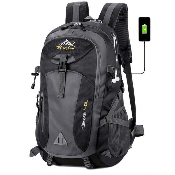 

backpack 40l lap15.6 inch men outdoor travel pack cycling fishing hiking climbing camping sport bag for male