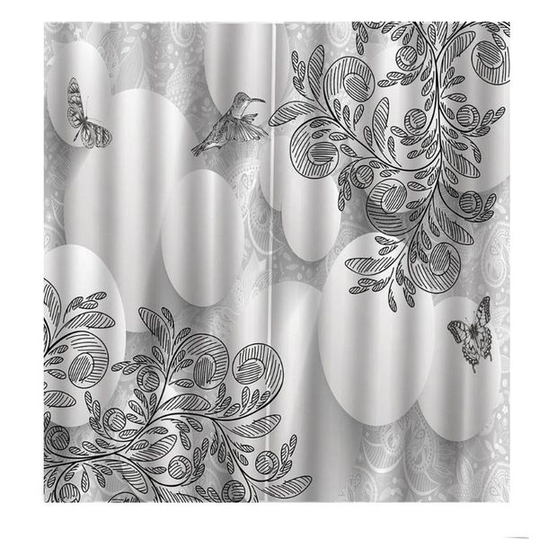 

modern simple leaves geometric circle curtain for living room bedroom blackout window drapes indoor decor &