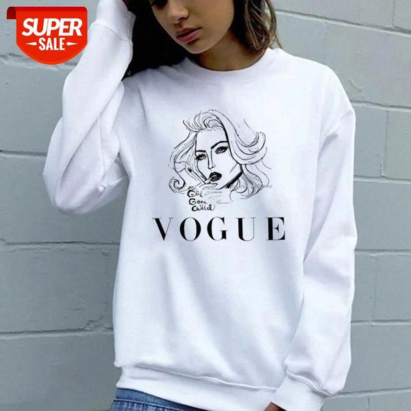 

zn080-31 ladies fashion pullover sweater, round neck printed long sleeve shirt #9u61, Black