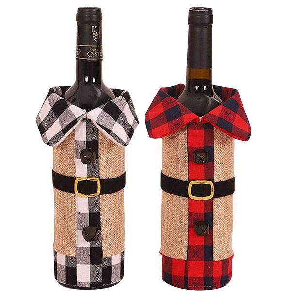 

collar button belt design coat sweater wine bottle dress for xmas party decorations