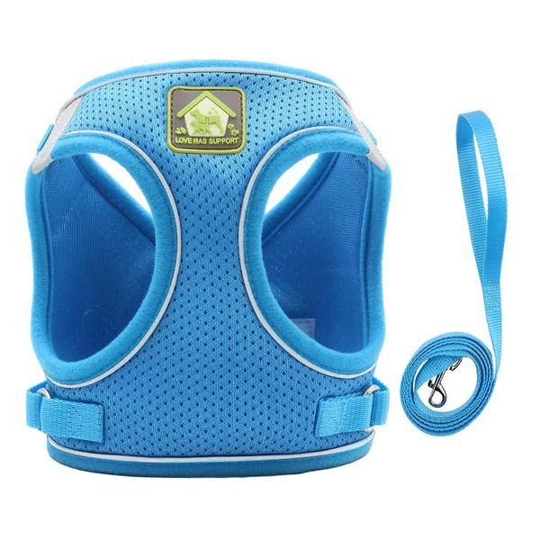 

dog collars & leashes polyester reflective small medium dogs cats harness vest for chihuahua walking