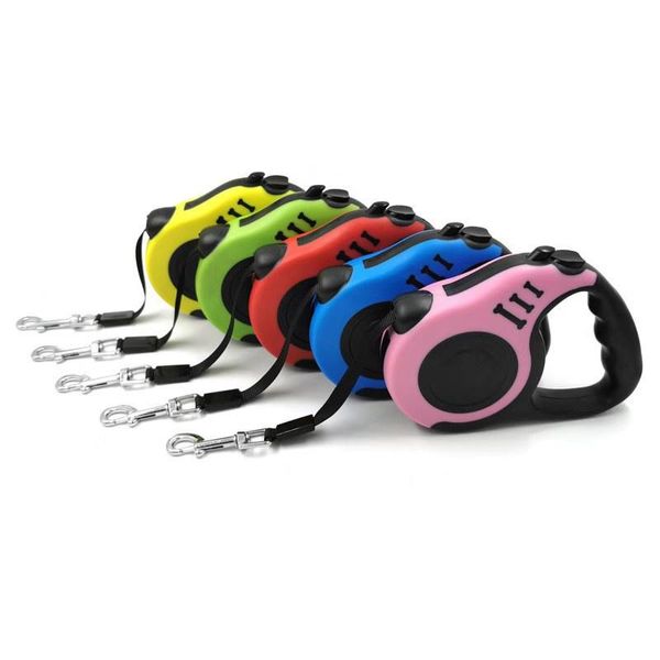 

retractable roulette dog leash 3m 5m automatic cat pet nylon training lead rope belt string for small medium puppy accessory collars & leash