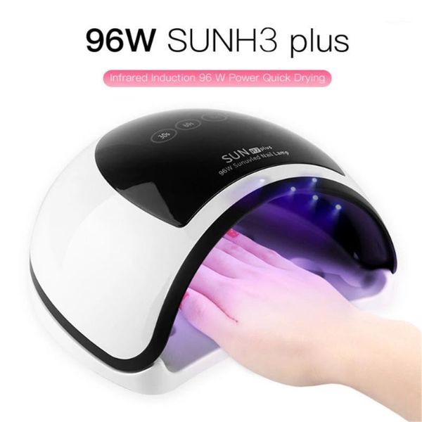 

h3 plus 96w nail lamp led potherapy intelligent sensor quick-drying machine for professional tools1