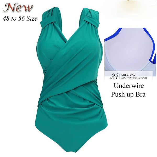 

one-piece suits women push up swimwear one piece swimsuit plus larges big size solid black blue red bathing swimming beachwear wear