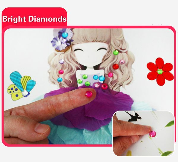 

2/4pcs children diy flower stickers drawing carft toys home kindergarten nursery educational picture handmade paste painting zxh