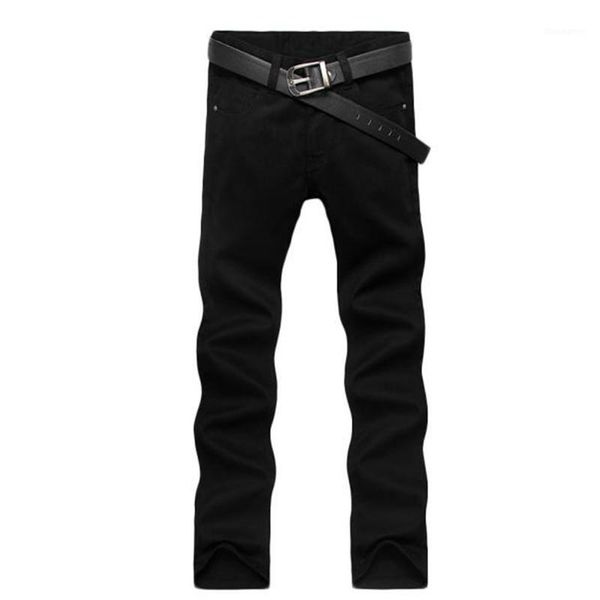 

men's jeans wholesale-four season men slim straight pants black color, Blue