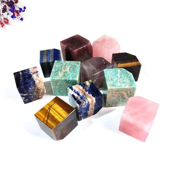 

decorative objects & figurines wholesale natural hand crafts crystal collection healing cube gemstone for decoration smy