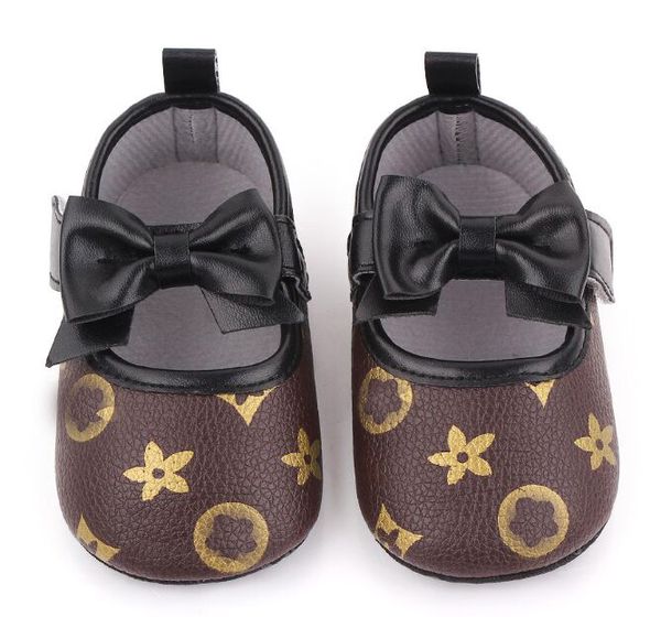 First Walkers Designer Luxury Butterfly Knot Scarpe da principessa per neonate Mocassini con suola morbida Mocassini Culla per bambini scarpe da bambino scarpe carine per bambini
