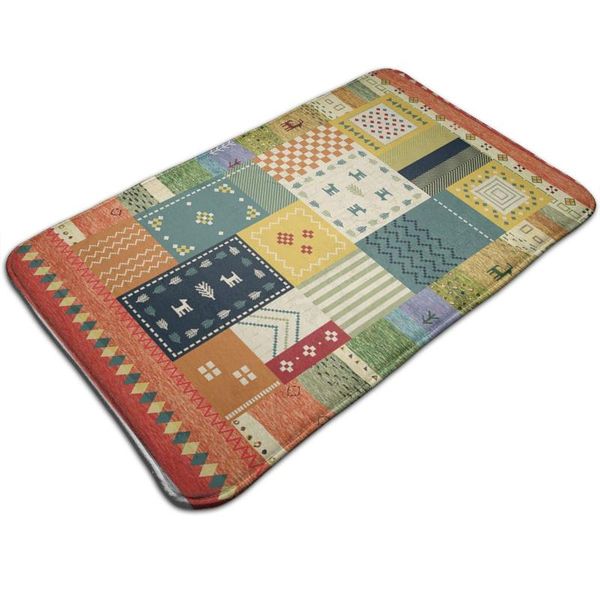 

carpets retro bohemia style doormats non-slip floor mat absorbent bath durable kitchen rug entryway welcome mats for front door
