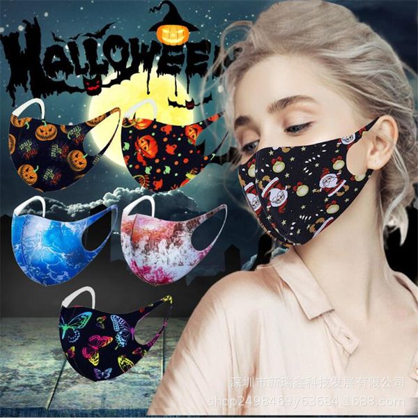 

3d printed mask halloween dust mask ice silk washing