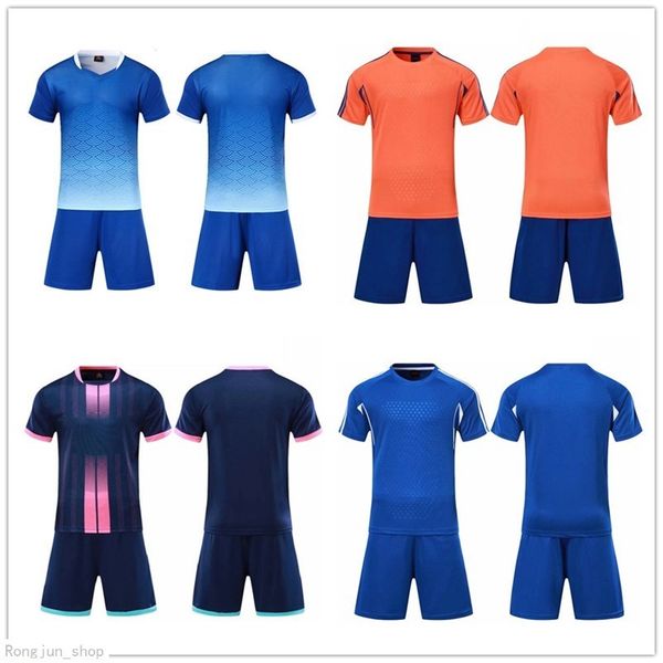 

2021 soccer jersey sets smooth royal blue football sweat absorbing and breathable children's training suit 001 4311, Black